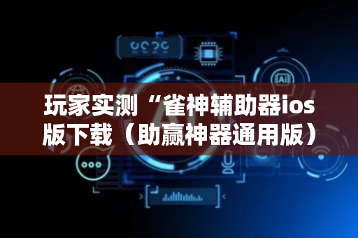 玩家实测“雀神辅助器ios版下载（助赢神器通用版）