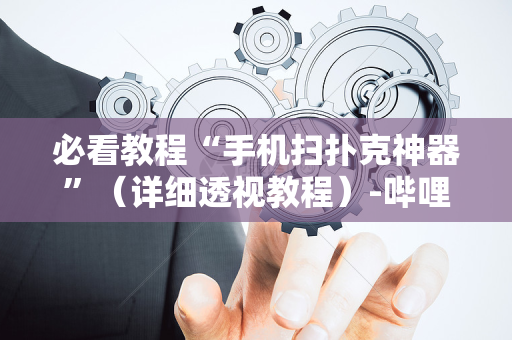 必看教程“手机扫扑克神器”（详细透视教程）-哔哩哔哩
