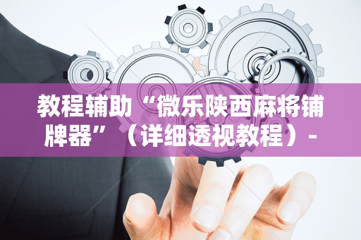 教程辅助“微乐陕西麻将铺牌器”（详细透视教程）-哔哩哔哩