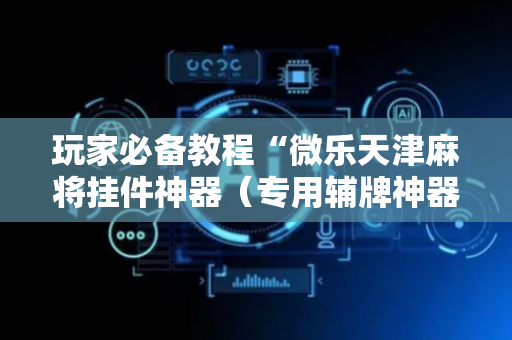 玩家必备教程“微乐天津麻将挂件神器（专用辅牌神器免安装）