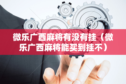 微乐广西麻将有没有挂（微乐广西麻将能买到挂不）