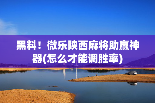 黑料！微乐陕西麻将助赢神器(怎么才能调胜率)