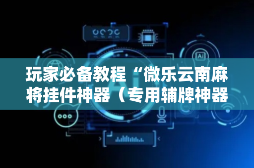 玩家必备教程“微乐云南麻将挂件神器（专用辅牌神器免安装）