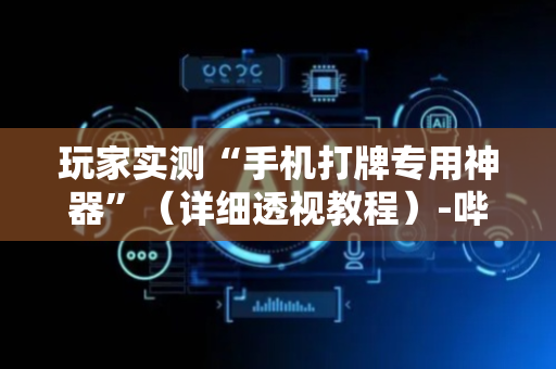 玩家实测“手机打牌专用神器”（详细透视教程）-哔哩哔哩