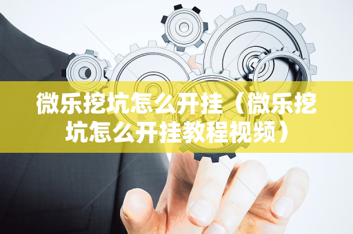 微乐挖坑怎么开挂（微乐挖坑怎么开挂教程视频）