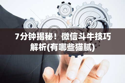7分钟揭秘！微信斗牛技巧解析(有哪些猫腻)