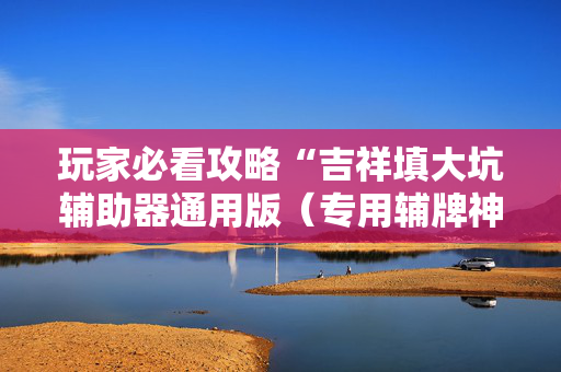 玩家必看攻略“吉祥填大坑辅助器通用版（专用辅牌神器免安装）