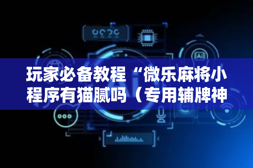 玩家必备教程“微乐麻将小程序有猫腻吗（专用辅牌神器免安装）