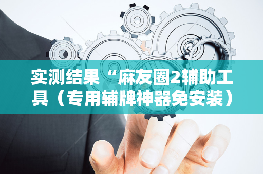 实测结果“麻友圈2辅助工具（专用辅牌神器免安装）