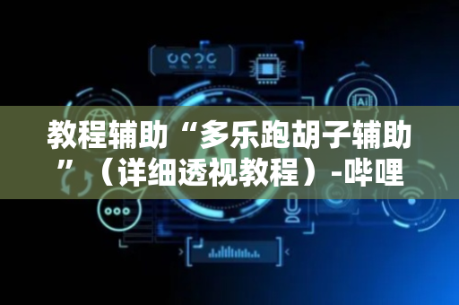 教程辅助“多乐跑胡子辅助”（详细透视教程）-哔哩哔哩