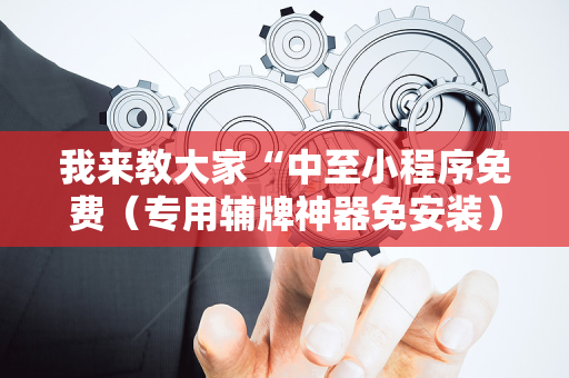 我来教大家“中至小程序免费（专用辅牌神器免安装）