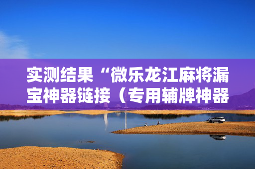实测结果“微乐龙江麻将漏宝神器链接（专用辅牌神器免安装）
