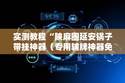 实测教程“陕麻圈延安锅子带挂神器（专用辅牌神器免安装）
