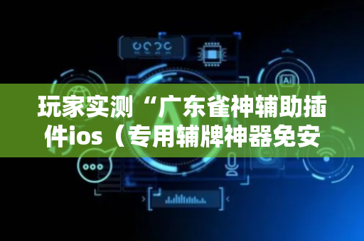 玩家实测“广东雀神辅助插件ios（专用辅牌神器免安装）