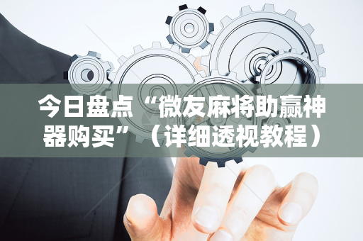 今日盘点“微友麻将助赢神器购买”（详细透视教程）-哔哩哔哩