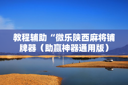 教程辅助“微乐陕西麻将铺牌器（助赢神器通用版）