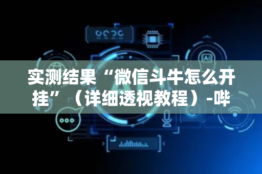 实测结果“微信斗牛怎么开挂”（详细透视教程）-哔哩哔哩