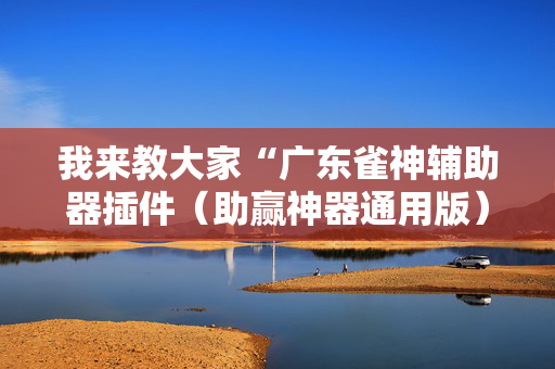 我来教大家“广东雀神辅助器插件（助赢神器通用版）