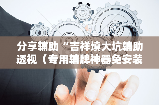 分享辅助“吉祥填大坑辅助透视（专用辅牌神器免安装）