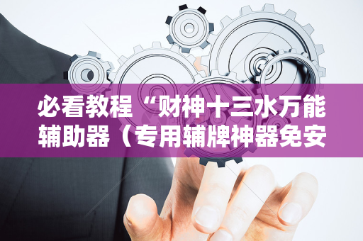 必看教程“财神十三水万能辅助器（专用辅牌神器免安装）