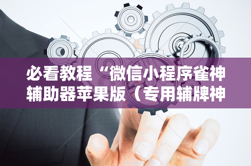 必看教程“微信小程序雀神辅助器苹果版（专用辅牌神器免安装）