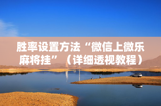 胜率设置方法“微信上微乐麻将挂”（详细透视教程）-哔哩哔哩