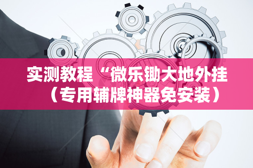 实测教程“微乐锄大地外挂（专用辅牌神器免安装）