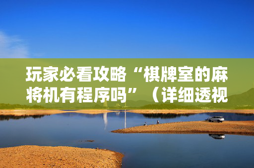 玩家必看攻略“棋牌室的麻将机有程序吗”（详细透视教程）-哔哩哔哩