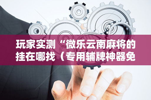 玩家实测“微乐云南麻将的挂在哪找（专用辅牌神器免安装）