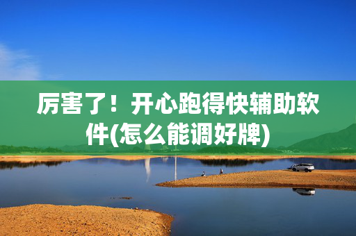 厉害了！开心跑得快辅助软件(怎么能调好牌)