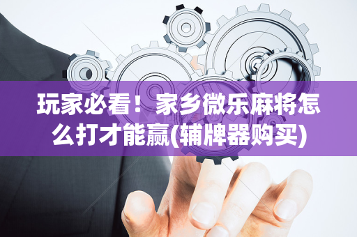 玩家必看！家乡微乐麻将怎么打才能赢(辅牌器购买)