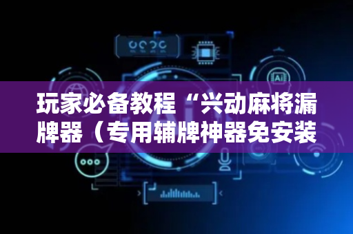 玩家必备教程“兴动麻将漏牌器（专用辅牌神器免安装）