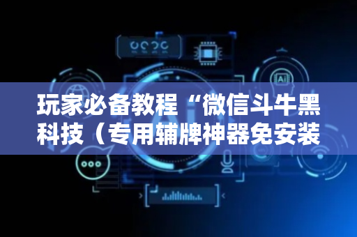 玩家必备教程“微信斗牛黑科技（专用辅牌神器免安装）