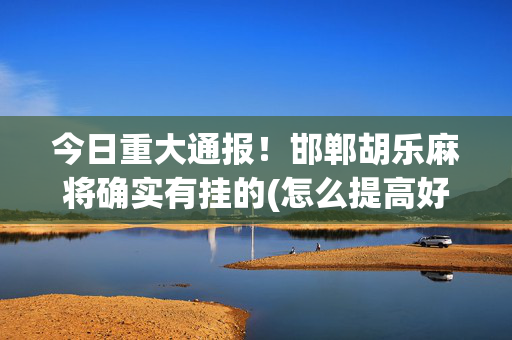 今日重大通报！邯郸胡乐麻将确实有挂的(怎么提高好牌率)