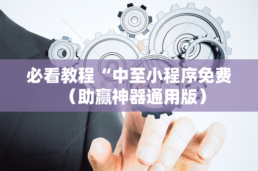 必看教程“中至小程序免费（助赢神器通用版）