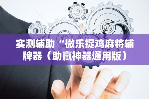 实测辅助“微乐捉鸡麻将辅牌器（助赢神器通用版）