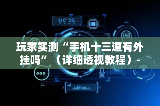 玩家实测“手机十三道有外挂吗”（详细透视教程）-哔哩哔哩