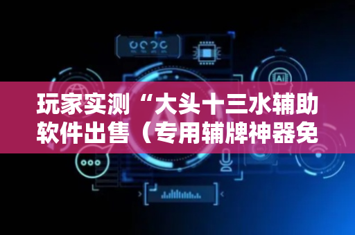 玩家实测“大头十三水辅助软件出售（专用辅牌神器免安装）