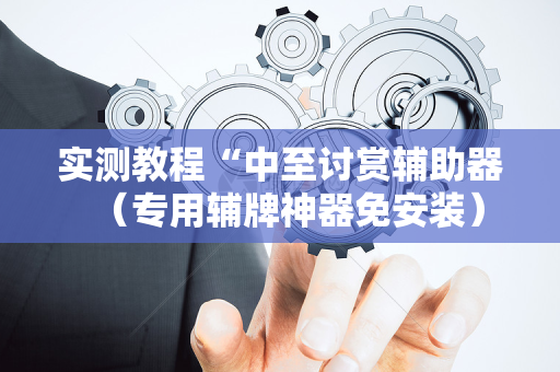 实测教程“中至讨赏辅助器（专用辅牌神器免安装）