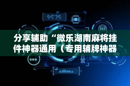 分享辅助“微乐湖南麻将挂件神器通用（专用辅牌神器免安装）