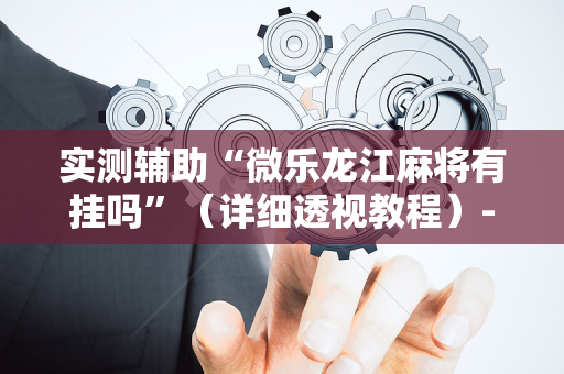 实测辅助“微乐龙江麻将有挂吗”（详细透视教程）-哔哩哔哩