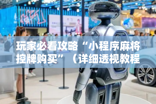 玩家必看攻略“小程序麻将控牌购买”（详细透视教程）-哔哩哔哩