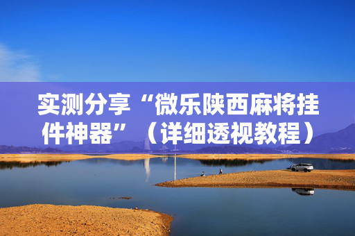 实测分享“微乐陕西麻将挂件神器”（详细透视教程）-哔哩哔哩