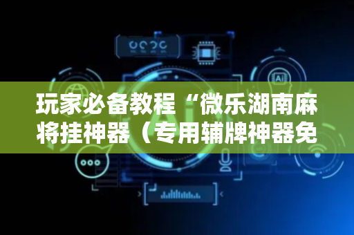玩家必备教程“微乐湖南麻将挂神器（专用辅牌神器免安装）