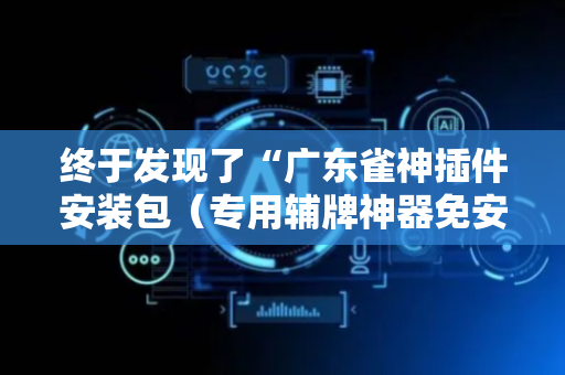 终于发现了“广东雀神插件安装包（专用辅牌神器免安装）