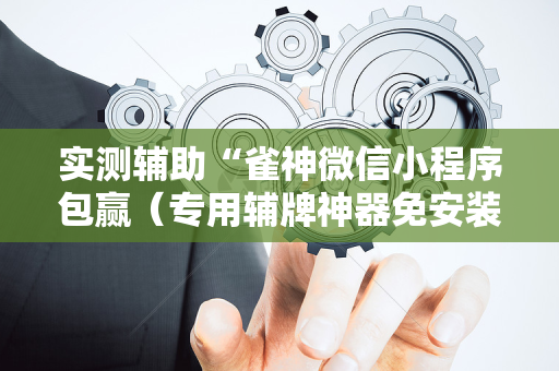 实测辅助“雀神微信小程序包赢（专用辅牌神器免安装）