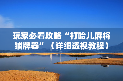 玩家必看攻略“打哈儿麻将铺牌器”（详细透视教程）-哔哩哔哩