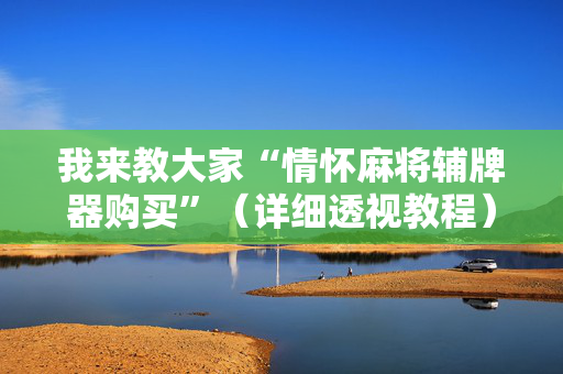 我来教大家“情怀麻将辅牌器购买”（详细透视教程）-哔哩哔哩