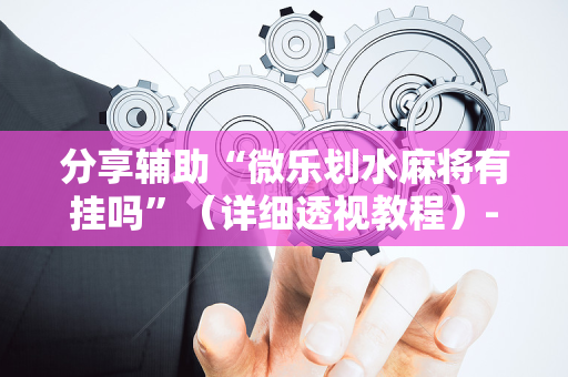 分享辅助“微乐划水麻将有挂吗”（详细透视教程）-哔哩哔哩