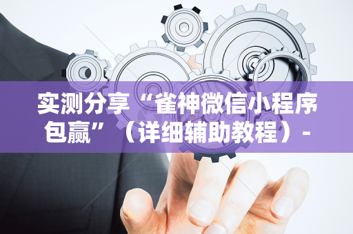 实测分享“雀神微信小程序包赢”（详细辅助教程）-哔哩哔哩